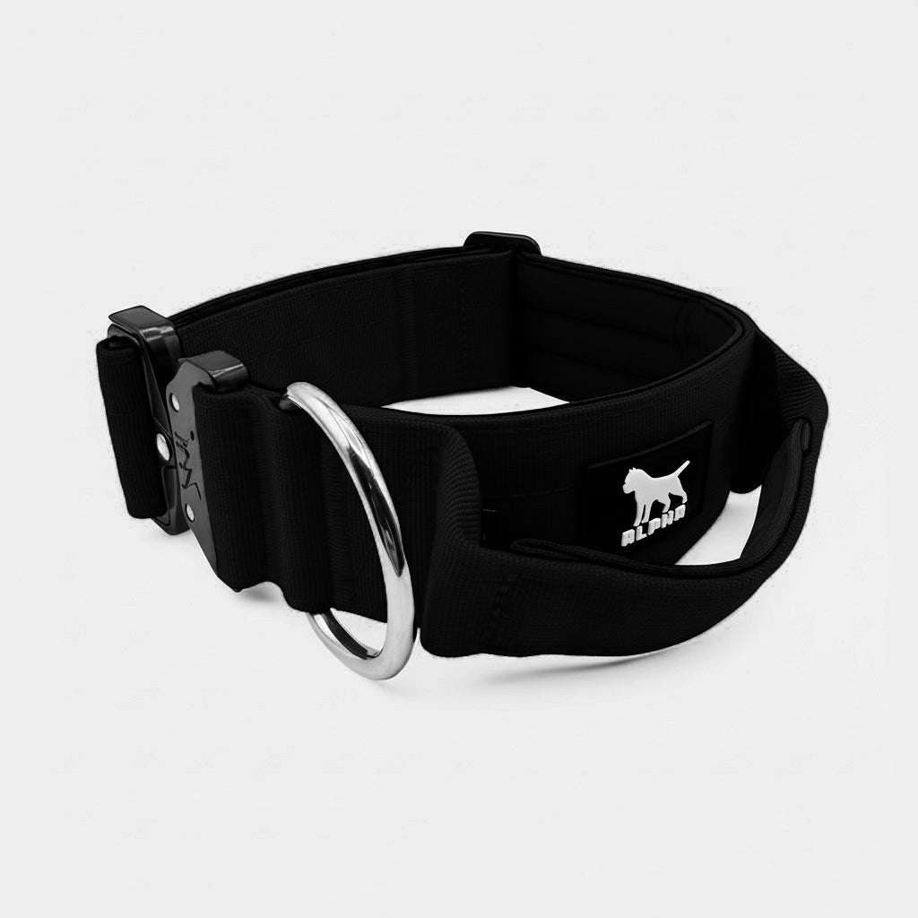 5cm Tactical Collar with Handle - Black